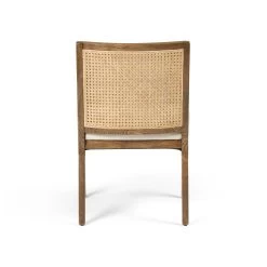 Stefania Armless Cane Dining Chair - Toasted Parawood -Professional Furniture And Kitchen Supplies Store 100054 006 BCK 1