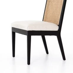 Stefania Armless Cane Dining Chair - Brushed Ebony -Professional Furniture And Kitchen Supplies Store 100054 009 DET 1