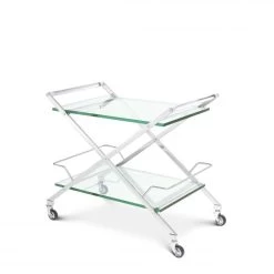 Eichholtz Loft Trolley - Polished Stainless Steel