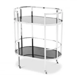 Eichholtz Townhouse Trolley - Polished Stainless Steel