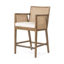 Stefania Counter Stool - Toasted Parawood Savile Flax