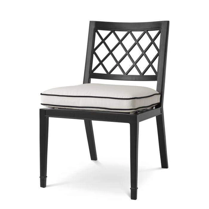 Eichholtz Paladium Outdoor Dining Chair - Black & White 3 Eichholtz Paladium Outdoor Dining Chair - Black & White