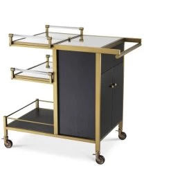 Eichholtz Eiffel Trolley - Brushed Brass Finish