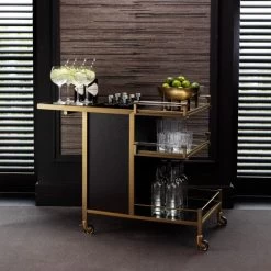 Eichholtz Eiffel Trolley - Brushed Brass Finish -Professional Furniture And Kitchen Supplies Store 114009 1