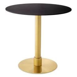 Eichholtz Dining Table Terzo Round - Brushed Brass Finish