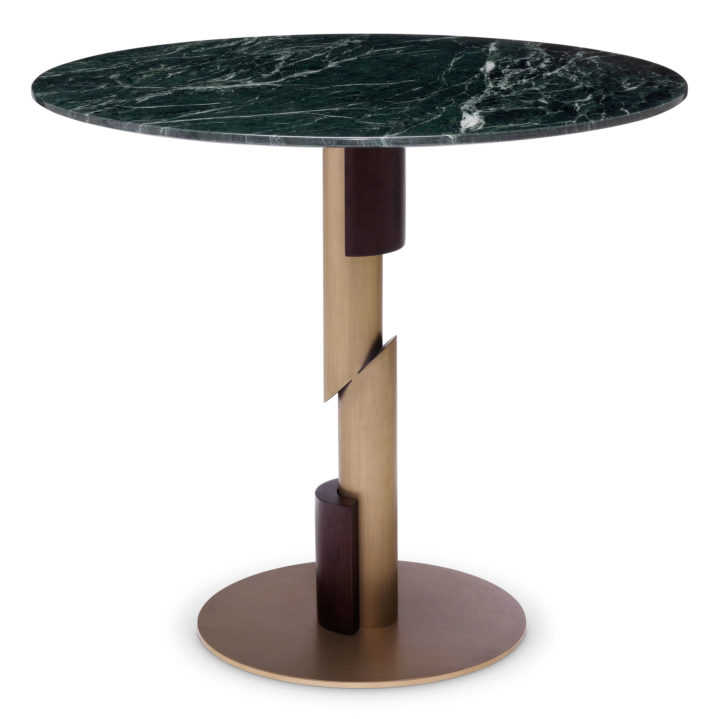 Eichholtz Dining Table Flow - Brushed Brass Green Marble 3 Eichholtz Dining Table Flow - Brushed Brass Green Marble