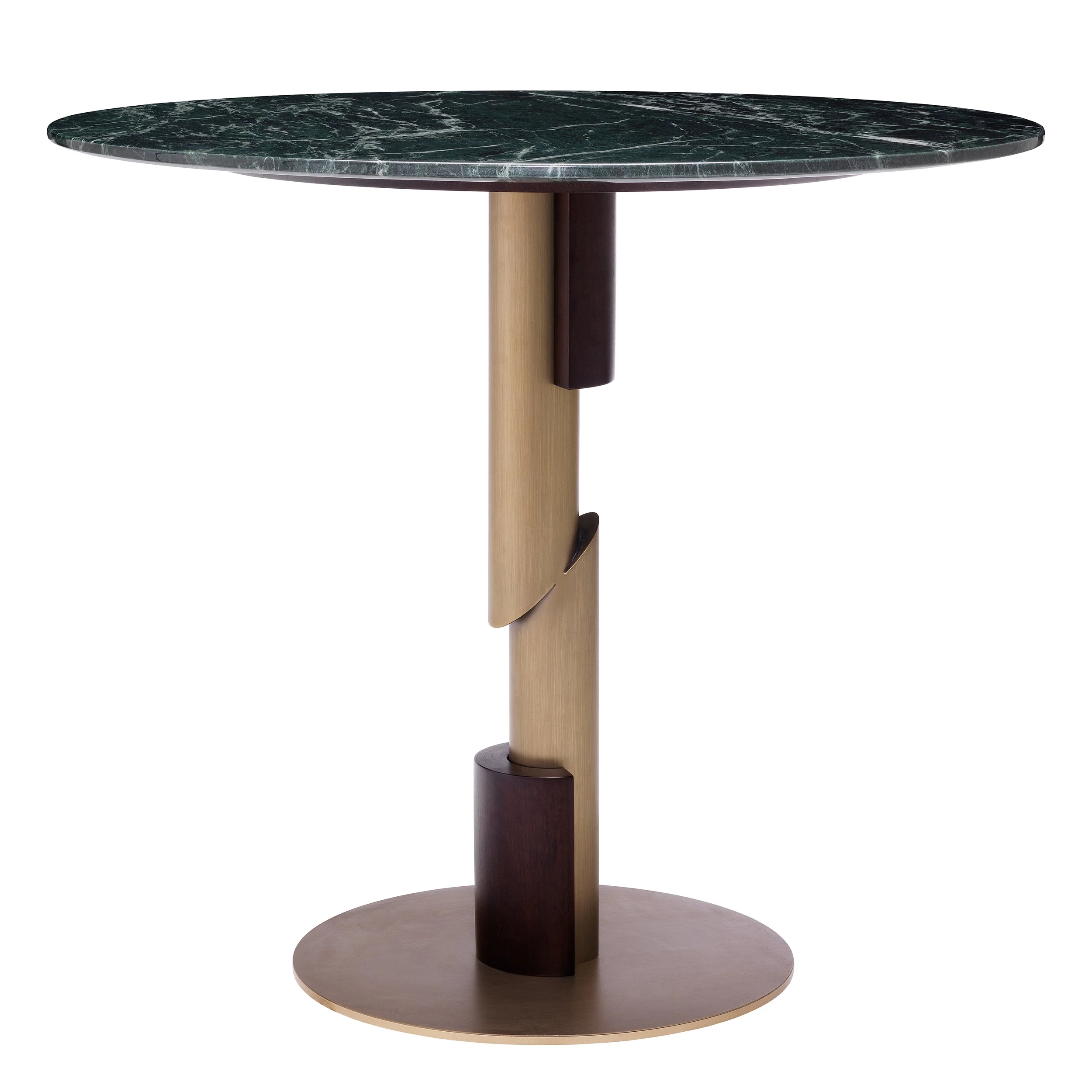 Eichholtz Dining Table Flow - Brushed Brass Green Marble 4 Eichholtz Dining Table Flow - Brushed Brass Green Marble - Image 2