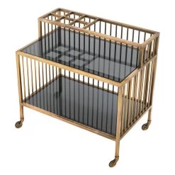 Eichholtz Trolley Rutherford - Vintage Brass Finish Smoke Glass 7 Eichholtz Trolley Rutherford - Vintage Brass Finish Smoke Glass -Professional Furniture And Kitchen Supplies Store 116700 2 1 1