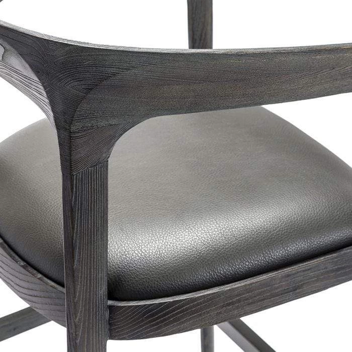 Interlude Home Kendra Counter Stool In Grey Cerused Oak 6 Interlude Home Kendra Counter Stool In Grey Cerused Oak - Image 4