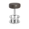 Interlude Home Drake Counter Stool - Cityscape Grey - Polished Nickel -Professional Furniture And Kitchen Supplies Store 149192