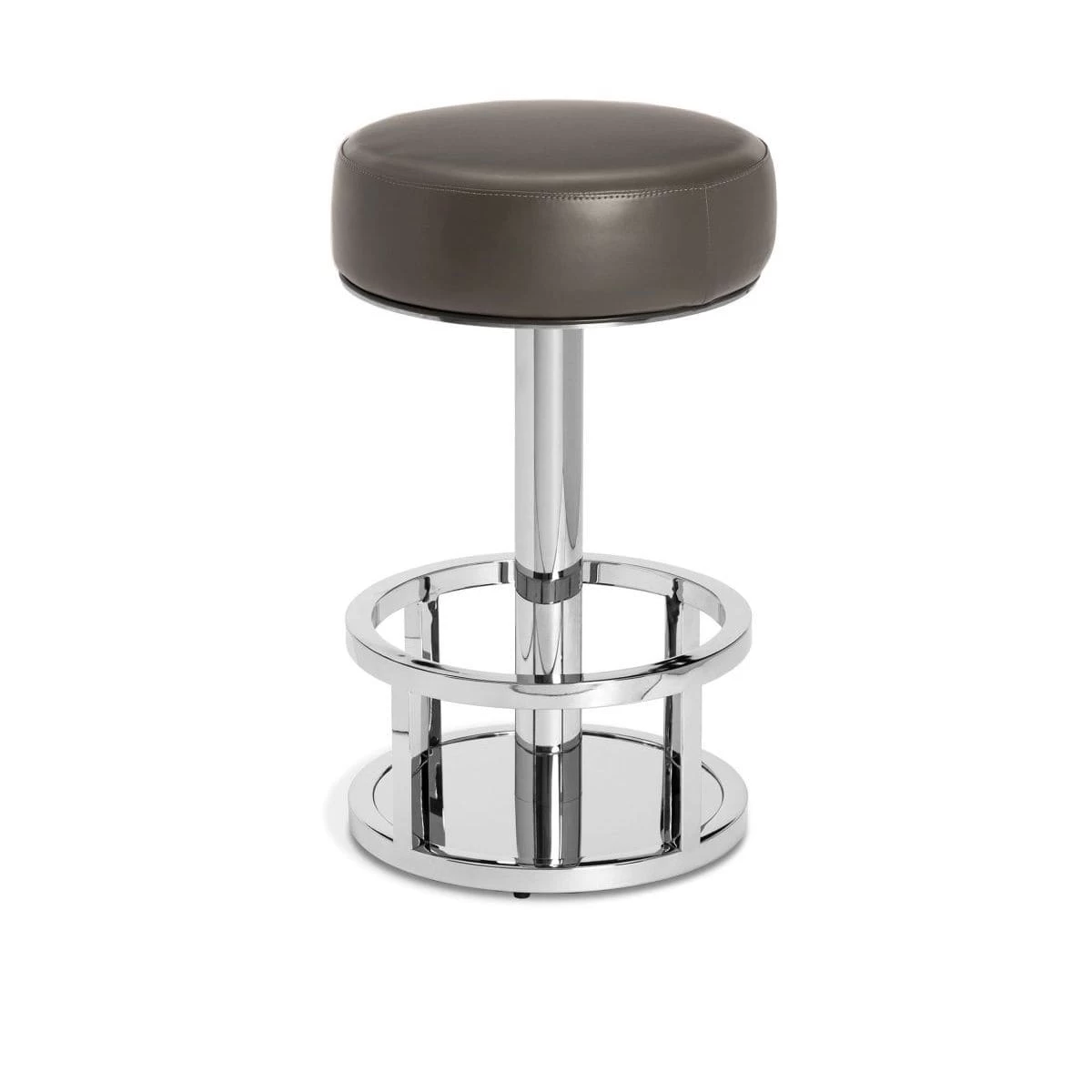 Interlude Home Drake Counter Stool - Cityscape Grey - Polished Nickel 3 Interlude Home Drake Counter Stool - Cityscape Grey - Polished Nickel