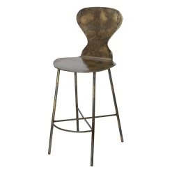 Jamie Young McCallan Counter Stool Acid Washed Metal