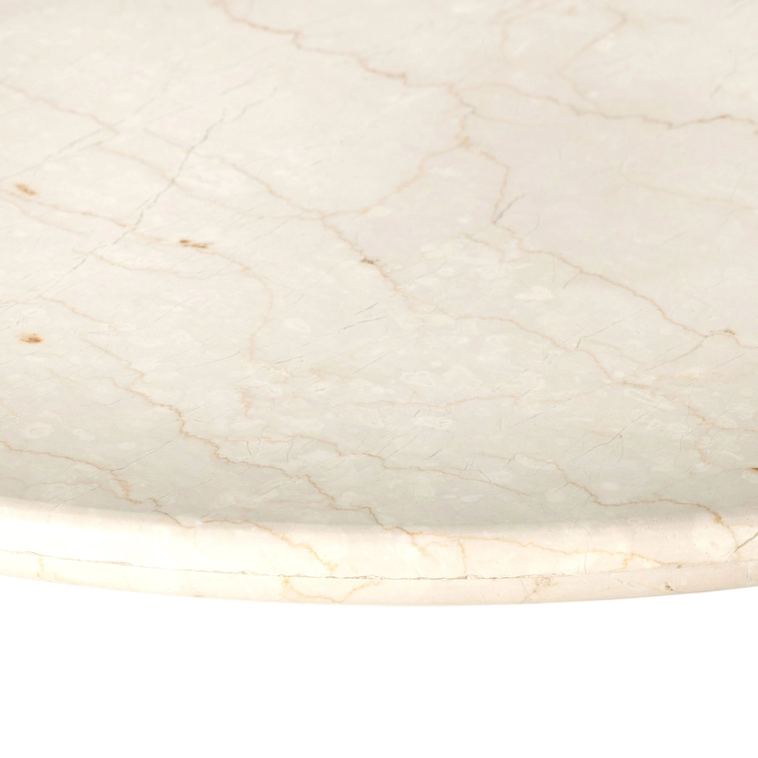 Braxton Oval Dining Table - Cream Marble 7 Braxton Oval Dining Table - Cream Marble - Image 5