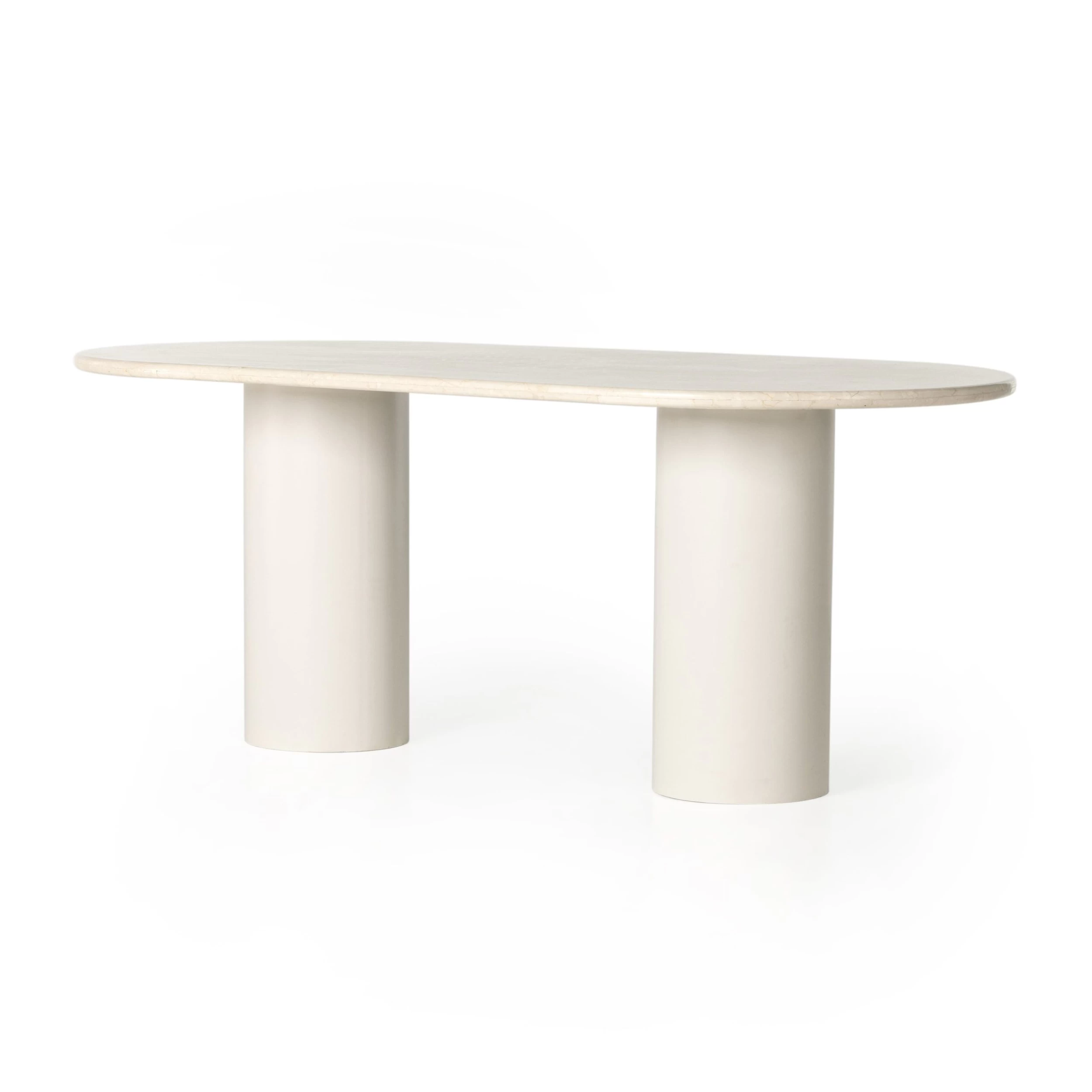 Braxton Oval Dining Table - Cream Marble 3 Braxton Oval Dining Table - Cream Marble
