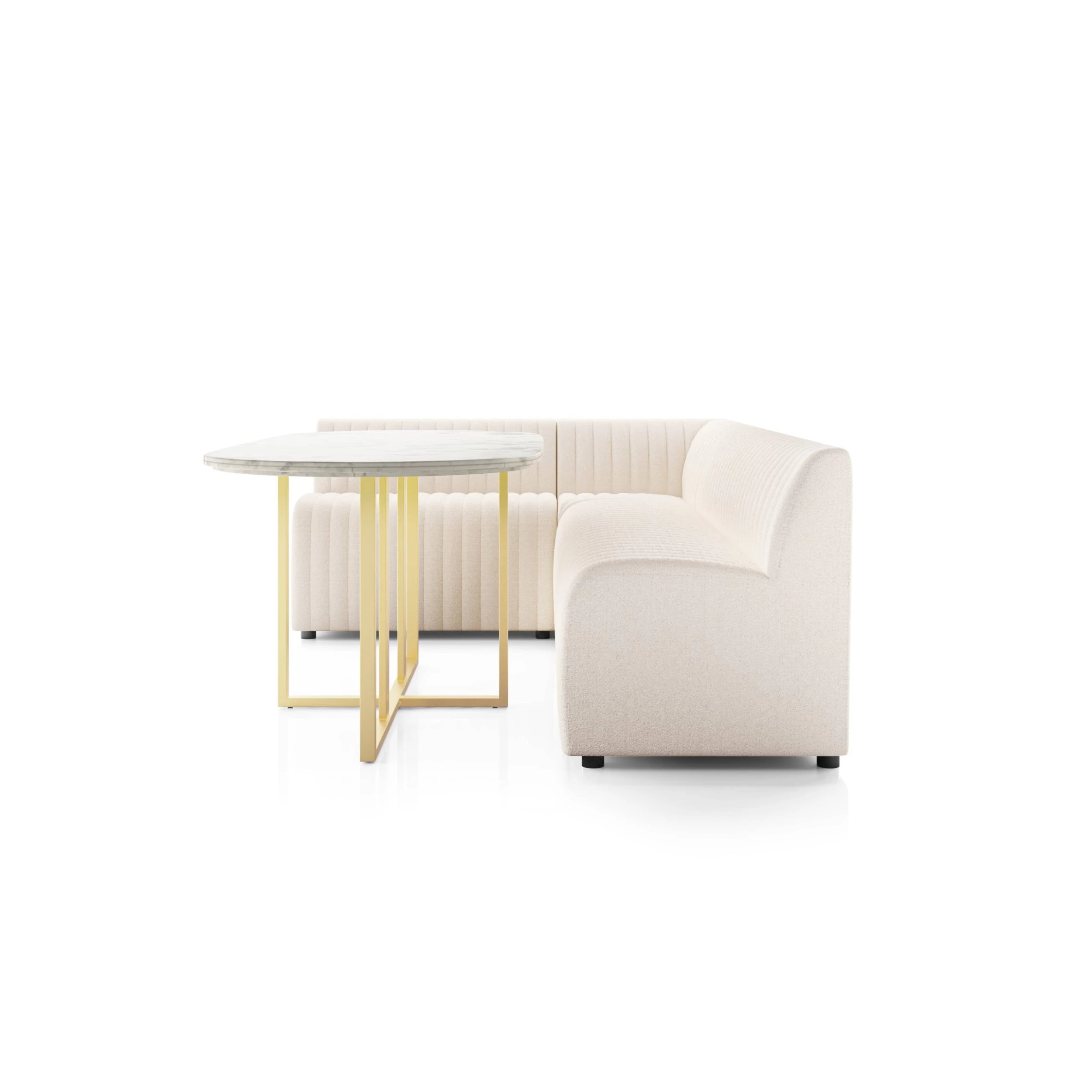 Aleodor Dining Banquette L Shape 100" 6 Aleodor Dining Banquette L Shape 100" - Image 4