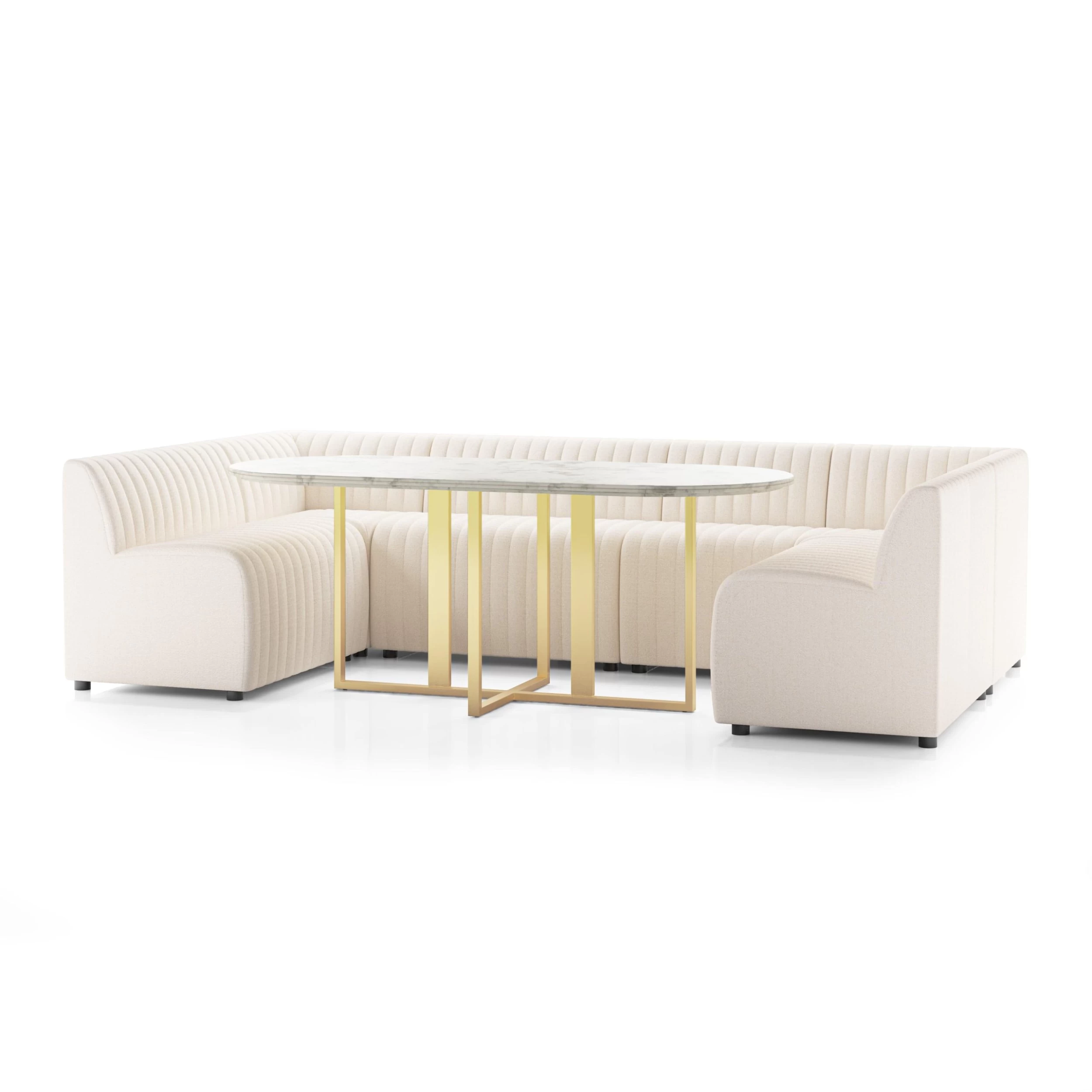 Aleodor Dining Banquette U Shape 119.5 3 Aleodor Dining Banquette U Shape 119.5
