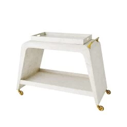 Global Views Baxter Bar Cart - White