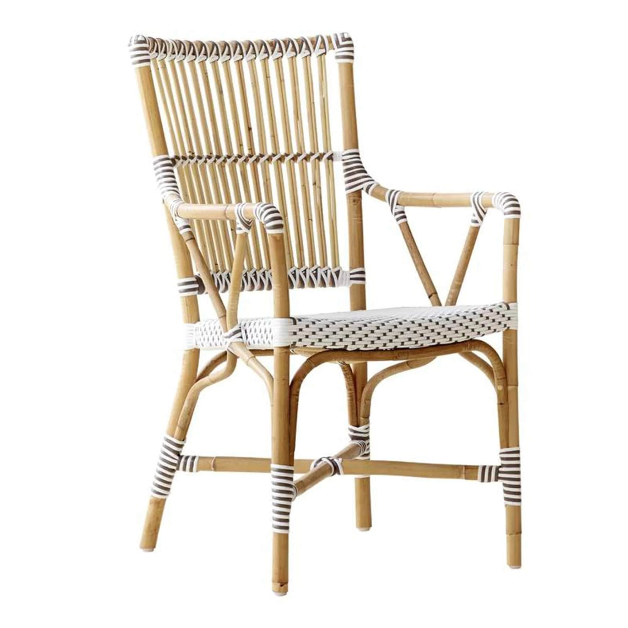 Margaret Bistro Armchair - White With Cappuccino Dots 3 Margaret Bistro Armchair - White With Cappuccino Dots