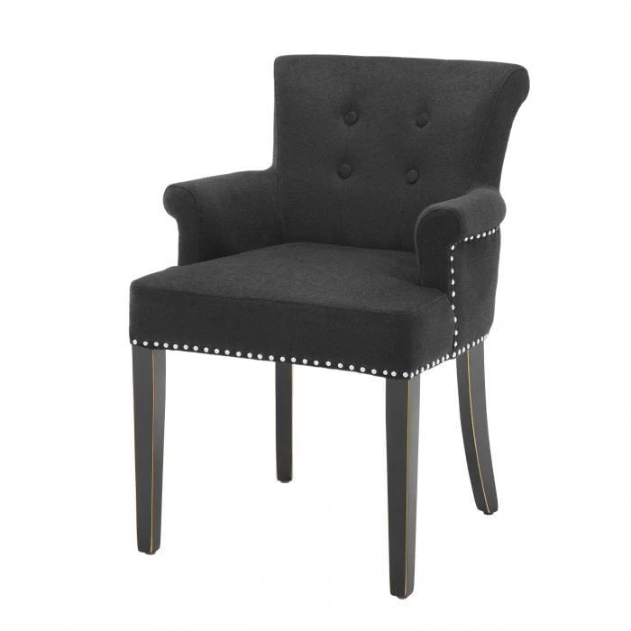 Eichholtz Key Largo Dining Chair With Arms - Black 3 Eichholtz Key Largo Dining Chair With Arms - Black