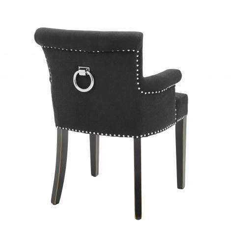 Eichholtz Key Largo Dining Chair With Arms - Black 4 Eichholtz Key Largo Dining Chair With Arms - Black - Image 2