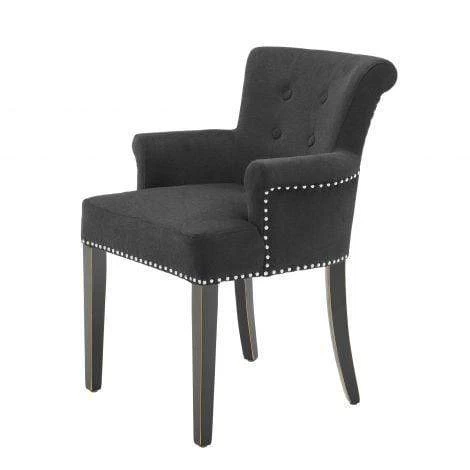 Eichholtz Key Largo Dining Chair With Arms - Black 5 Eichholtz Key Largo Dining Chair With Arms - Black - Image 3