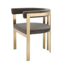 Eichholtz Clubhouse Dining Chair - Brown & Gold