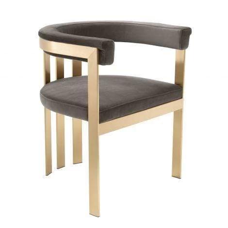 Eichholtz Clubhouse Dining Chair - Brown & Gold 4 Eichholtz Clubhouse Dining Chair - Brown & Gold - Image 2