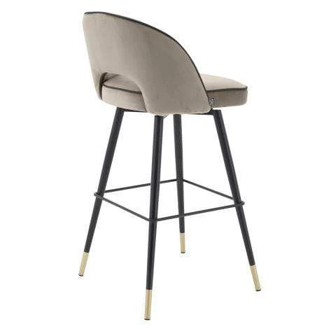 Eichholtz Cliff Bar Stool Set Of 2 - Beige & Gray 6 Eichholtz Cliff Bar Stool Set Of 2 - Beige & Gray - Image 4
