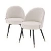 Eichholtz Cooper Dining Chair Set Of 2 - Bouclé Cream