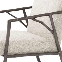 Eichholtz Antico Dining Chair - Beige & Bronze -Professional Furniture And Kitchen Supplies Store A114230 5 1 1