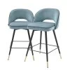 Eichholtz Counter Stool Cliff - Savona Blue Velvet Set Of 2 2 Eichholtz Counter Stool Cliff - Savona Blue Velvet Set Of 2 -Professional Furniture And Kitchen Supplies Store A114323 0 1 1