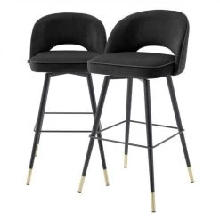 Eichholtz Cliff Bar Stool Set Of 2 - Black