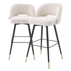 Eichholtz Cliff Bar Stool Set Of 2 - Ivory