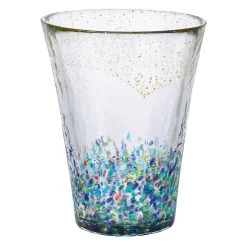 ADERIA Tsugaru Vidro Soda-Lime Glass Gold Leaf Paint Pair Sake Cups