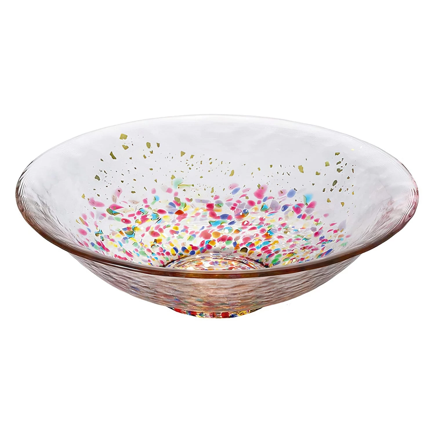 ADERIA Tsugaru Vidro Soda-Lime Glass Gold Leaf Paint Shallow Bowl 3 ADERIA Tsugaru Vidro Soda-Lime Glass Gold Leaf Paint Shallow Bowl
