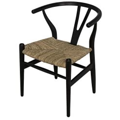 Fiona Black Chair With Rush Seat -Professional Furniture And Kitchen Supplies Store AE 14CHB 9