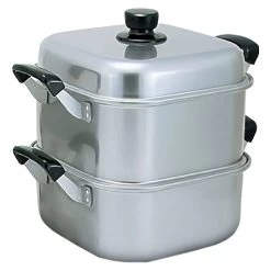 AKAO Aluminium Two-Tier Square Steamer