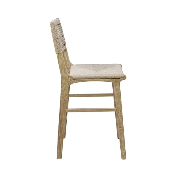 Worlds Away Astrid Woven Back Counter Stool With Rush - Cerused Oak 5 Worlds Away Astrid Woven Back Counter Stool With Rush - Cerused Oak - Image 3