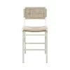 Worlds Away Astrid Woven Back Counter Stool With Rush Seat - Matte White Lacquer -Professional Furniture And Kitchen Supplies Store ASTRID WH FRONT 57954.1619202340