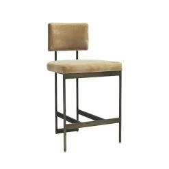 Worlds Away Baylor Counter Stool With Bronze Base