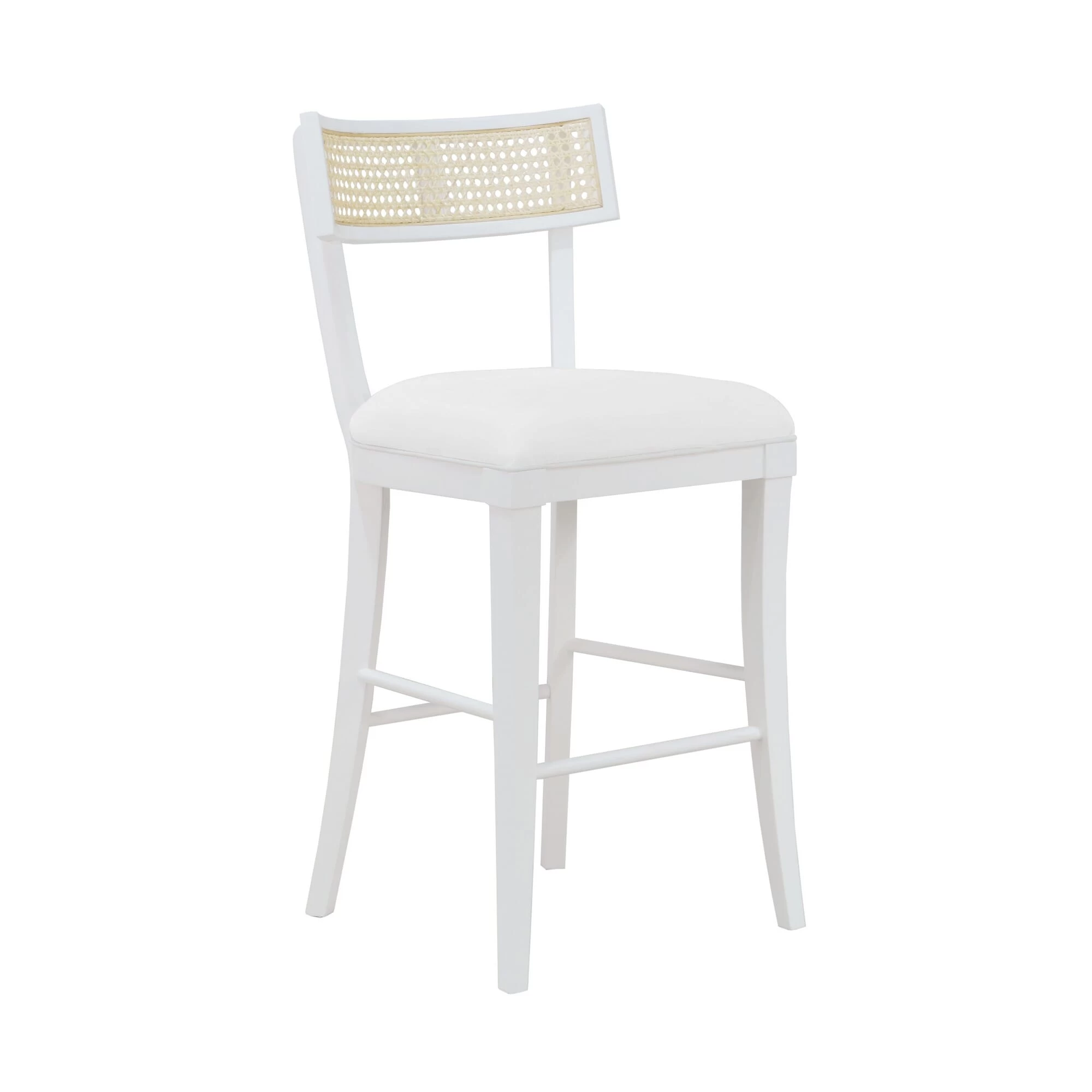 Worlds Away Klismos Counter Stool With Cane Detail In Matte White Lacquer 4 Worlds Away Klismos Counter Stool With Cane Detail In Matte White Lacquer - Image 2