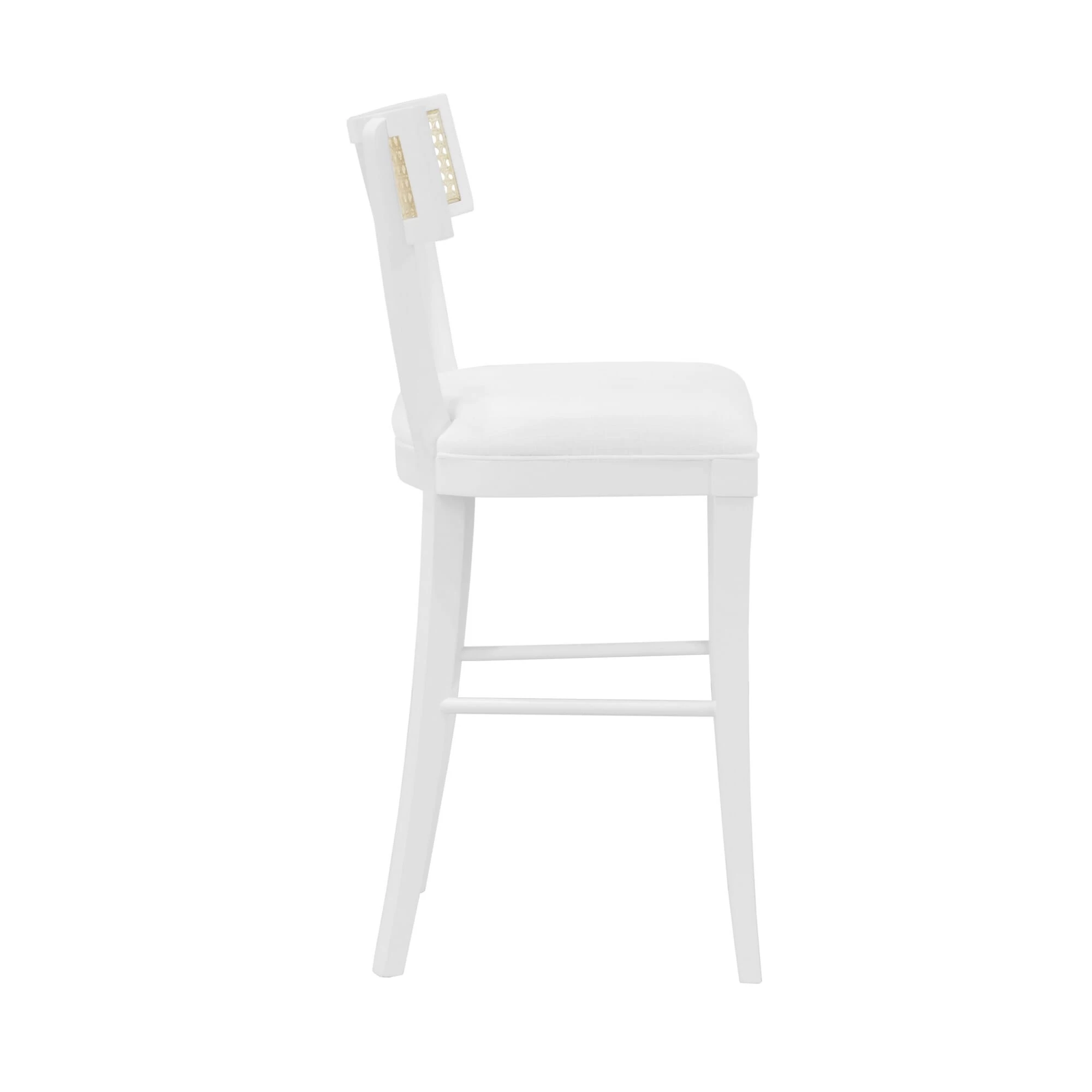 Worlds Away Klismos Counter Stool With Cane Detail In Matte White Lacquer 5 Worlds Away Klismos Counter Stool With Cane Detail In Matte White Lacquer - Image 3