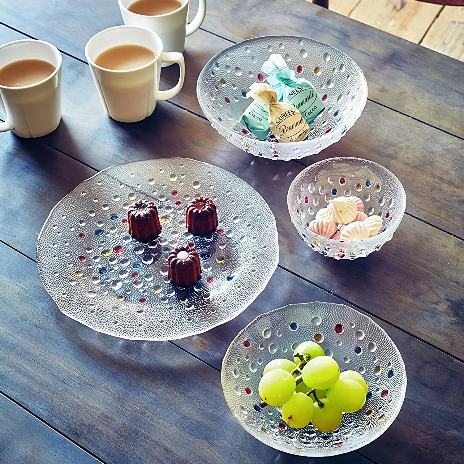 DANSK Bubble Confetti Soda Glass Salad Plate 21cm 5 DANSK Bubble Confetti Soda Glass Salad Plate 21cm - Image 3