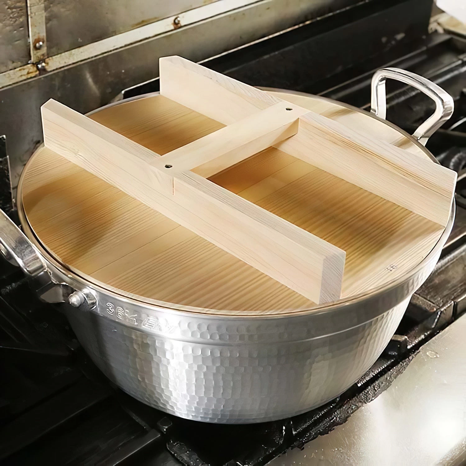 EBM Sawara Cypress Wooden H Shaped Lid 4 EBM Sawara Cypress Wooden H Shaped Lid - Image 2