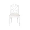 Worlds Away Fairfield Bamboo Dining Chair - Matte White Lacquer