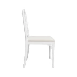 Worlds Away Fairfield Bamboo Dining Chair - Matte White Lacquer -Professional Furniture And Kitchen Supplies Store FAIRFIELD WH SIDE 73750.1581096636