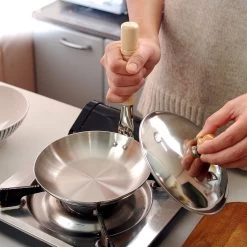 Fujinos 3-Ply Stainless Steel Induction Oyakodon Pan With Lid HSDD-160 -Professional Furniture And Kitchen Supplies Store Fujinos3 PlyStainlessSteelInductionOyakodonPanwithLidHSDD 160 2