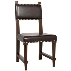 Julian Chair With Leather - Distressed Brown