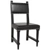 Julian Chair With Leather - Distressed Black