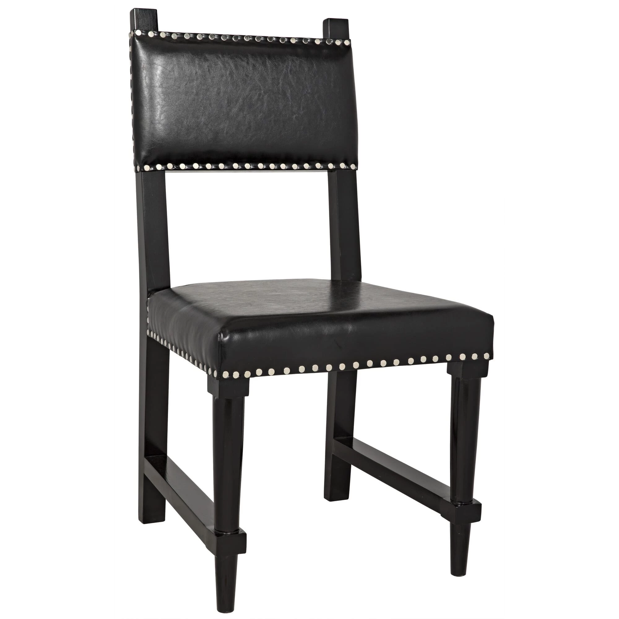 Julian Chair With Leather - Distressed Black 3 Julian Chair With Leather - Distressed Black